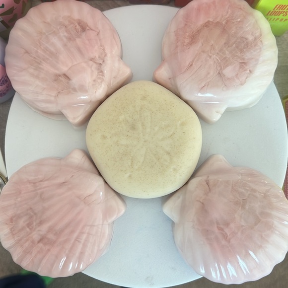 Sky & Seashells Other - Hand Crafted “Plumeria” Scented Seashell Shaped Lathering Aloe Soap Bar